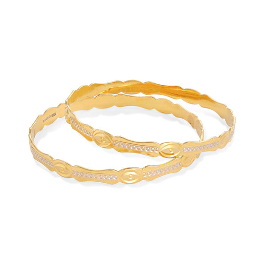 22ct yellow gold bangle set 02033038