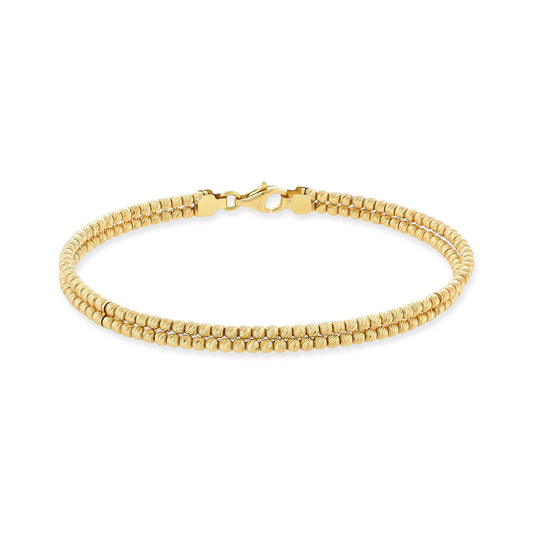 18ct yellow gold ball design bracelet 07001474