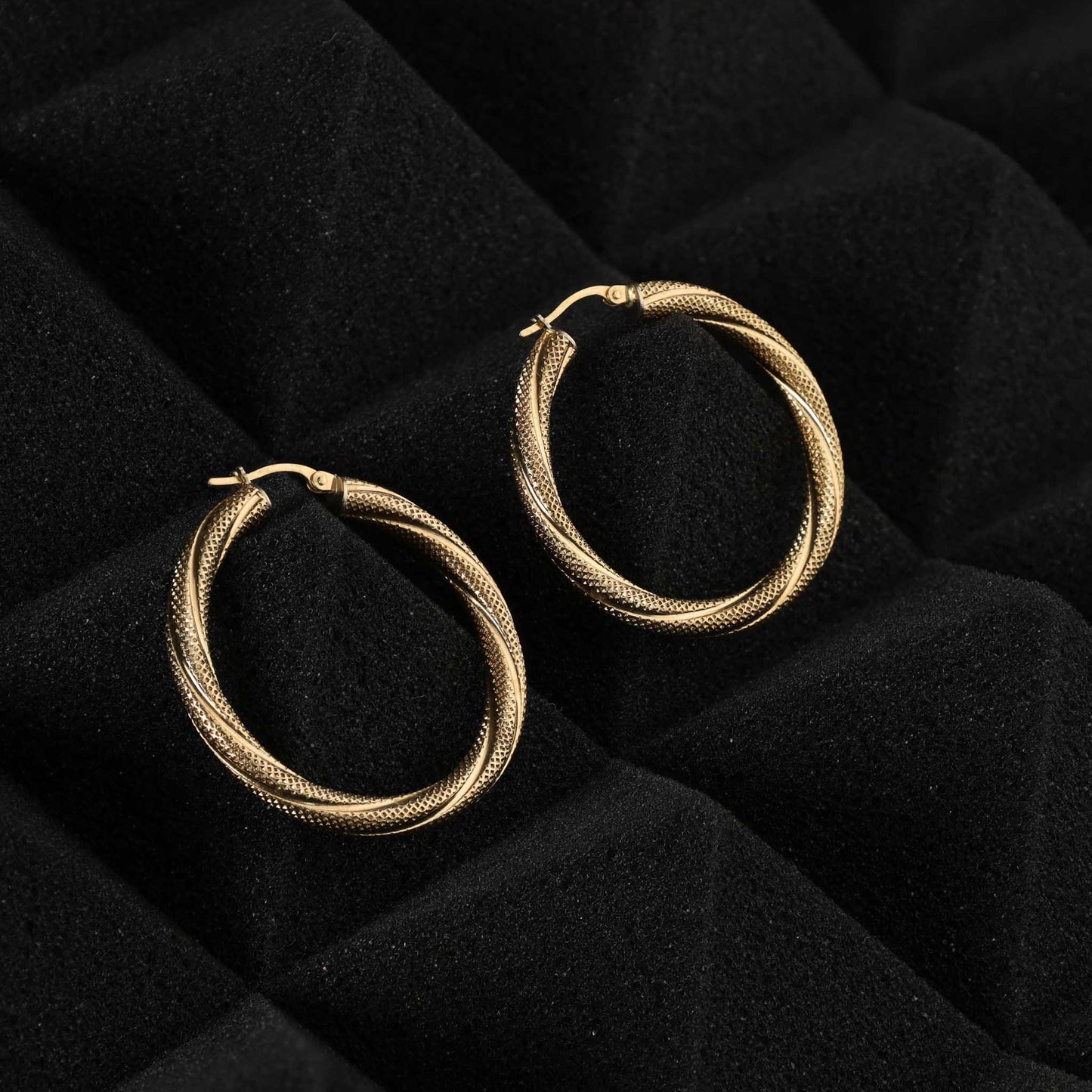 18ct yellow gold hoop earrings 06003907