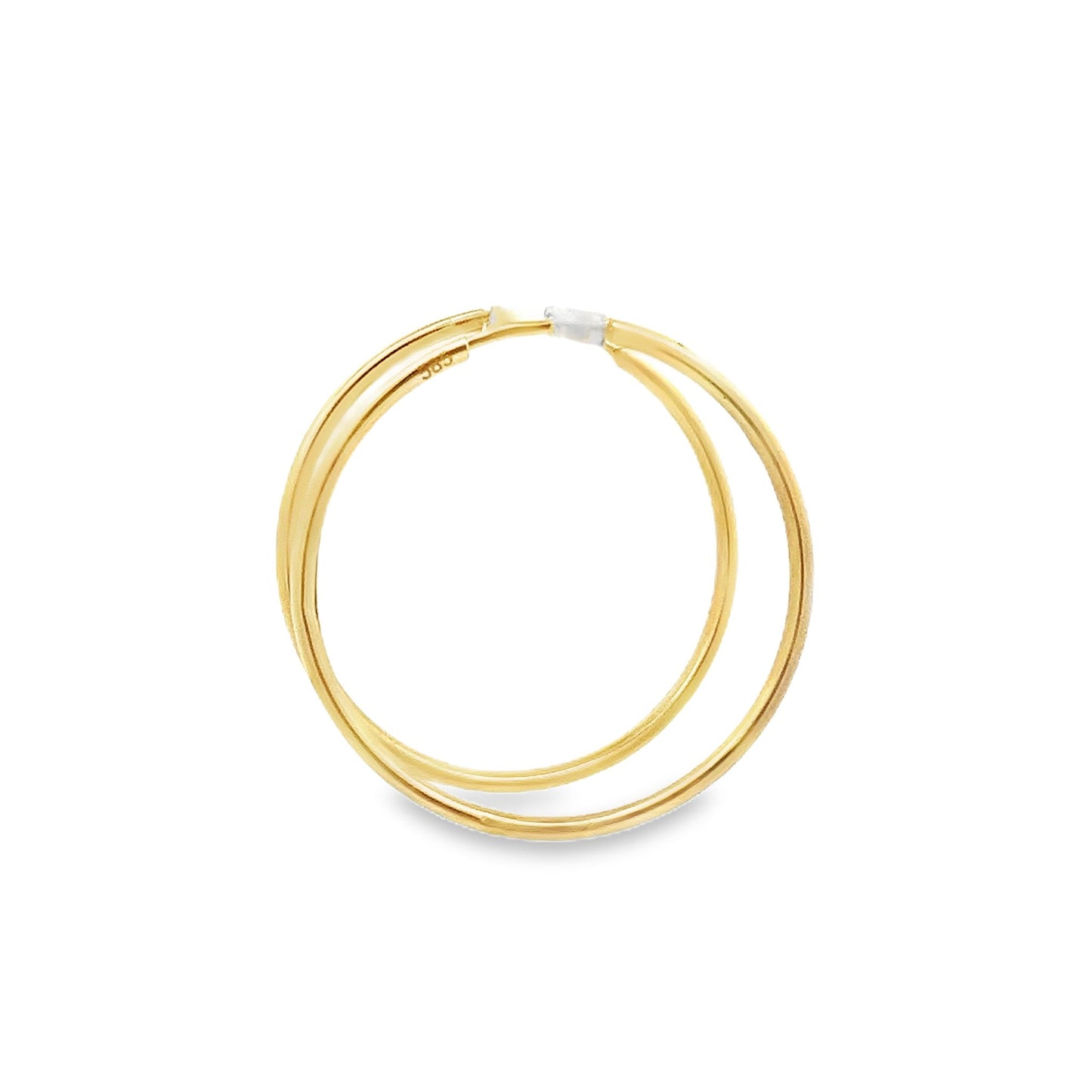 New 14ct yellow gold hoop earrings 02021251