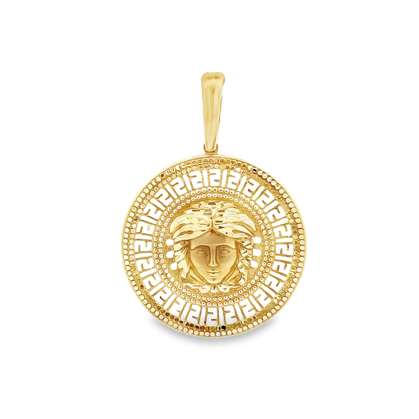 New 14ct gold Medusa pendant 02021548