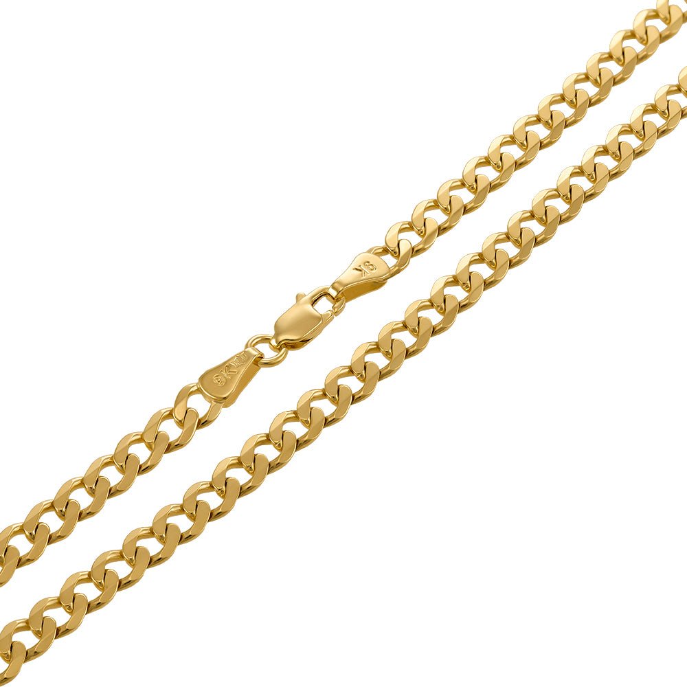 9ct Solid Yellow Gold Curb Chain 5mm CNM05204