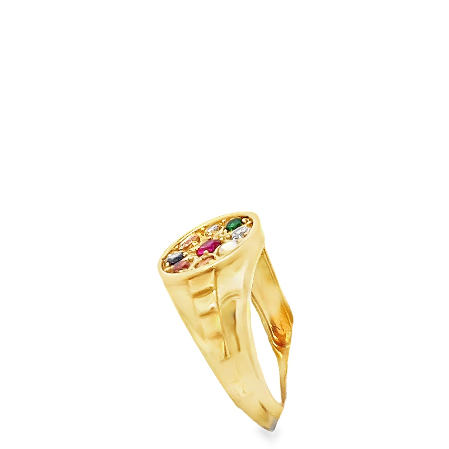 New 22ct yellow gold ring with stones BF823-RN15