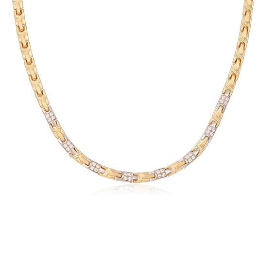 14ct yellow gold necklace with stones 08001110