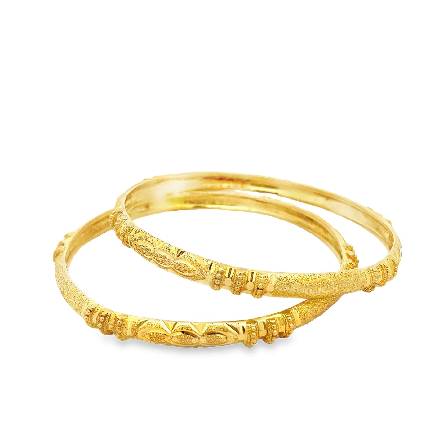 22ct yellow gold second-hand bangle set FCA01019755-2