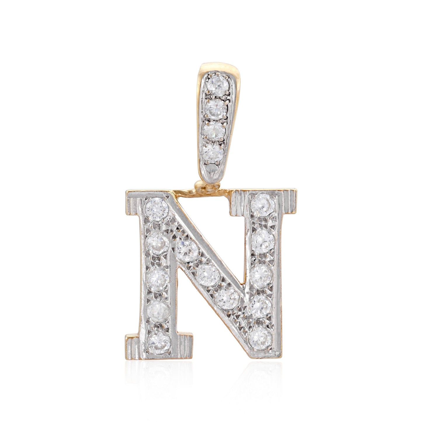 9ct yellow gold initial N 07001394