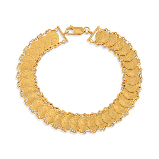 New 22ct yellow gold coin bracelet 02023028