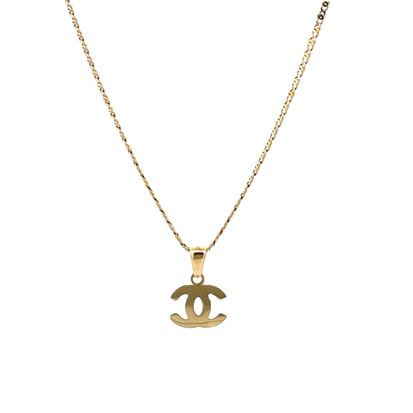 18ct yellow gold second-hand chain with pendant 05001188