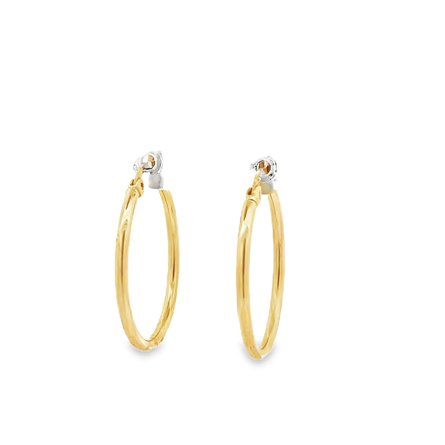 New 14ct yellow gold hoop earrings 02021399