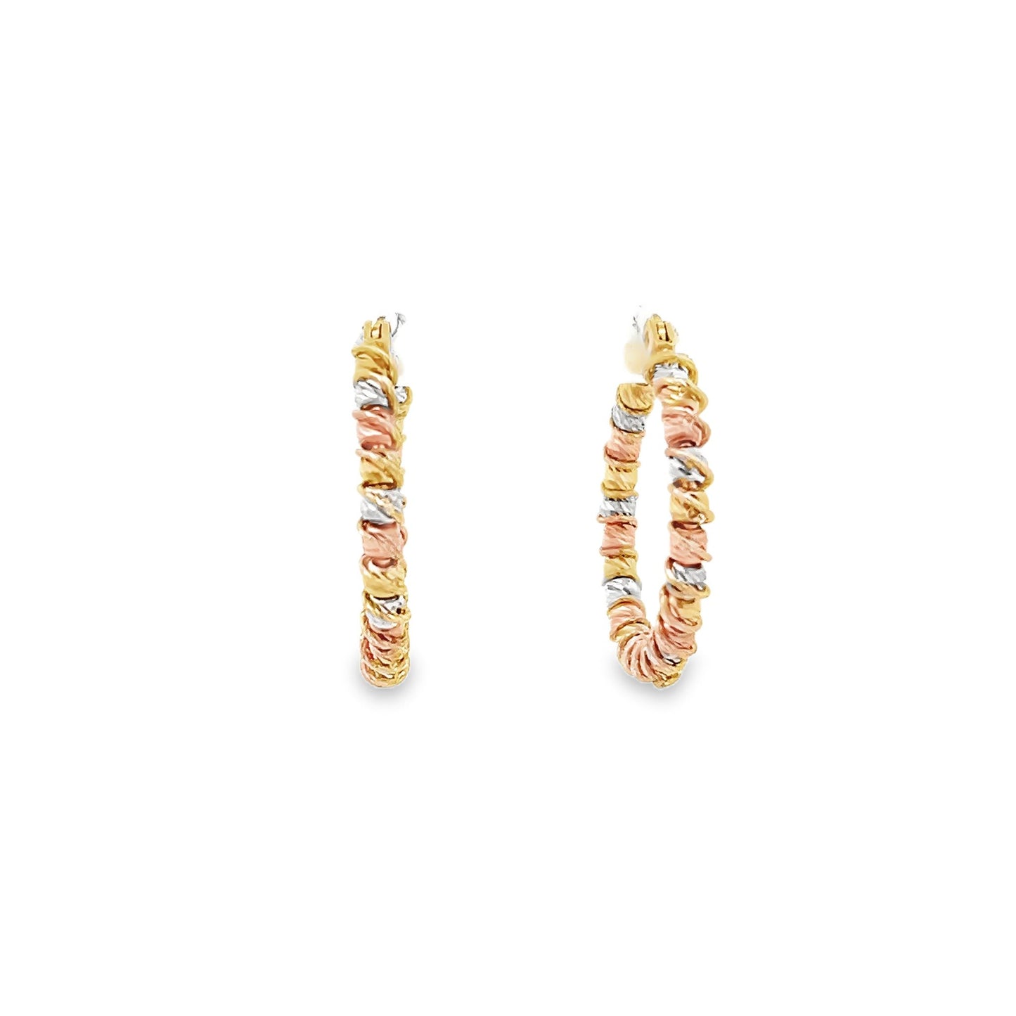 New 14ct multicolour hoop earrings 02021383