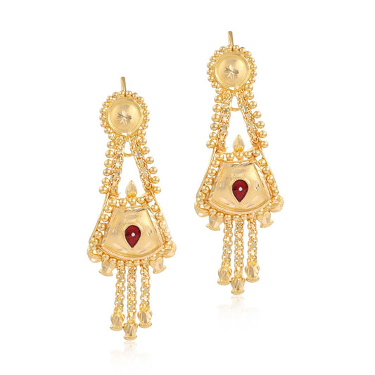 22ct yellow gold drop earrings 11000243