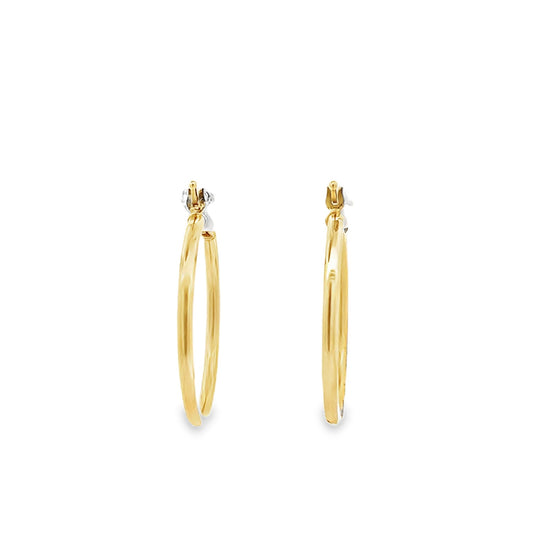 New 14ct yellow gold hoop earrings 02021399