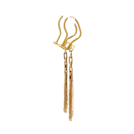 18ct yellow gold drop earrings 08000818