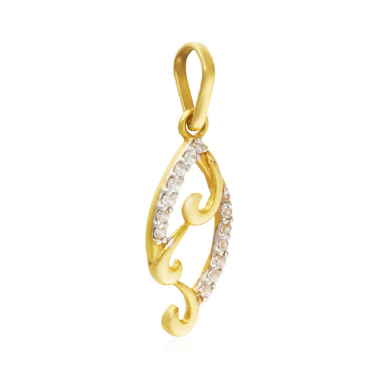 22ct yellow gold pendant with stones 02029518