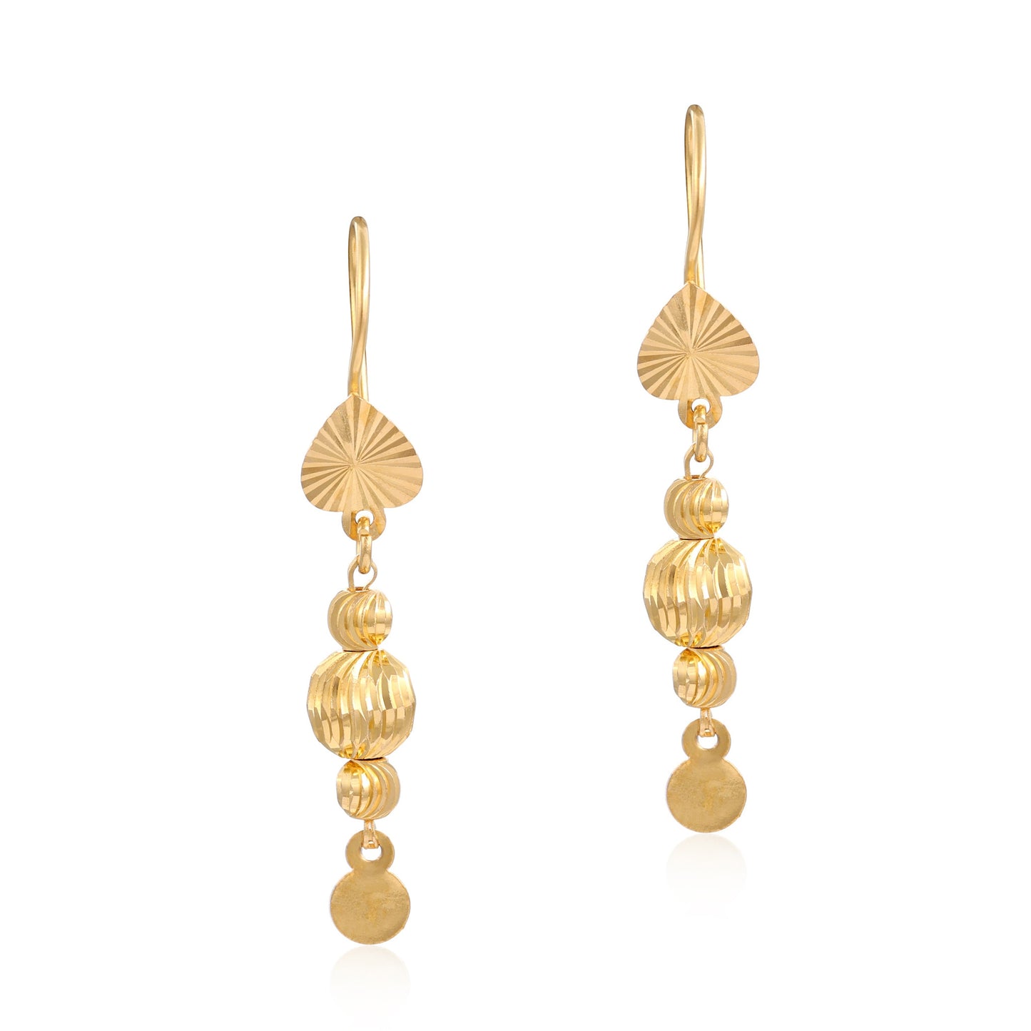 22ct yellow gold drop earrings 09000702