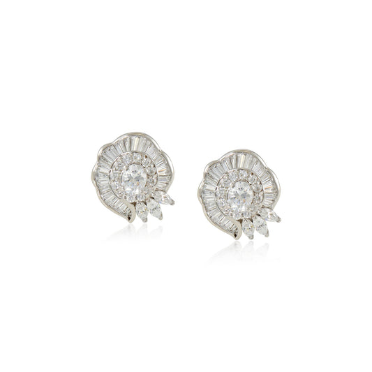 18ct gold white gold earrings 08001440