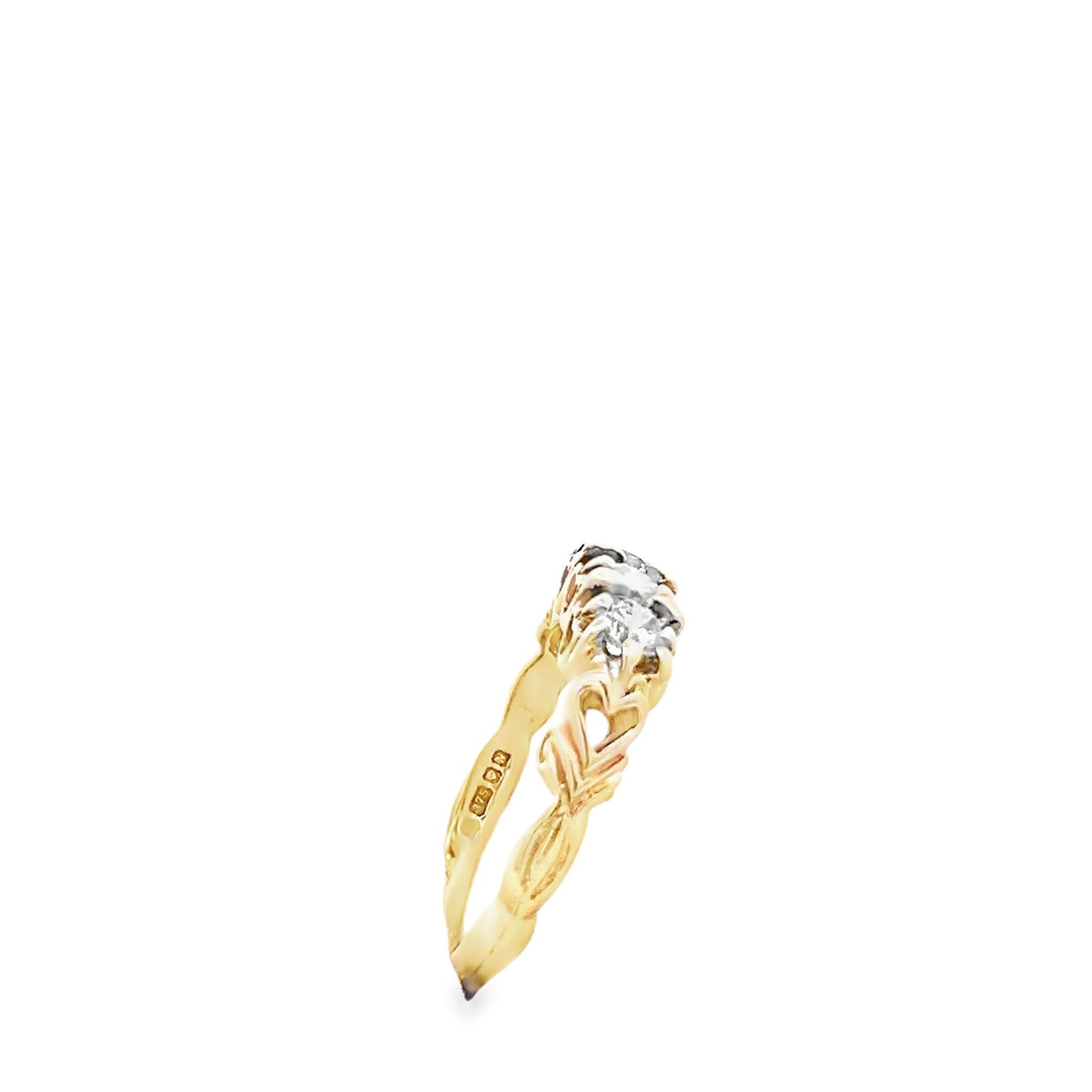 9ct yellow gold ring with stones 08001143