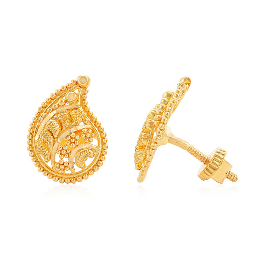 New 22ct yellow gold earrings 02017882