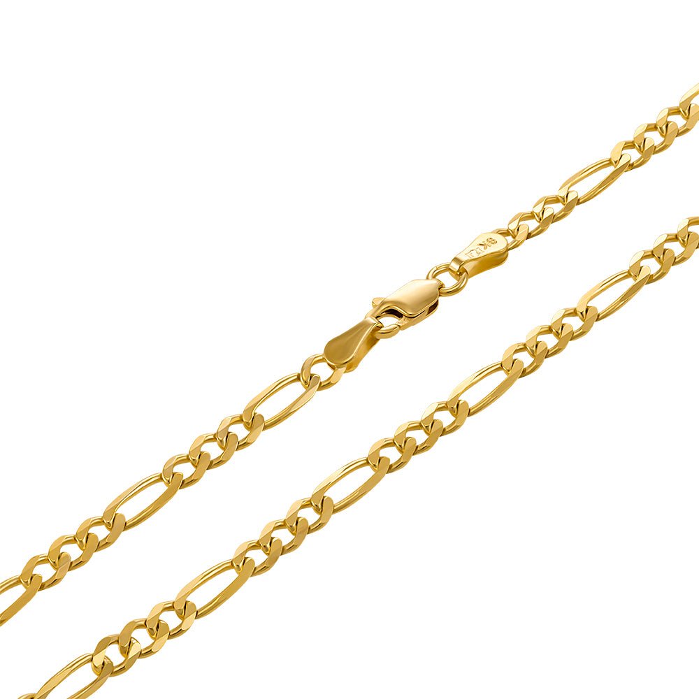 9ct Solid Yellow Gold Figaro Chain 4mm CNM00781