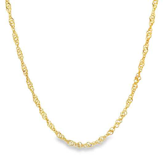 New 22ct yellow gold twisted chain 02022842