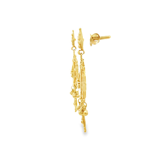 22ct yellow gold second-hand earrings 05001310