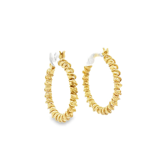 New 14ct yellow gold hoop earrings 02021389