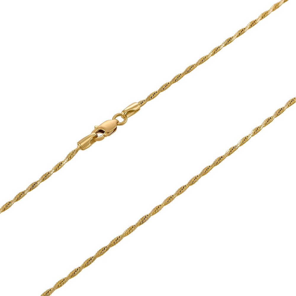 9ct Solid Yellow Gold Spiga Chain 1.5mm CNM02179