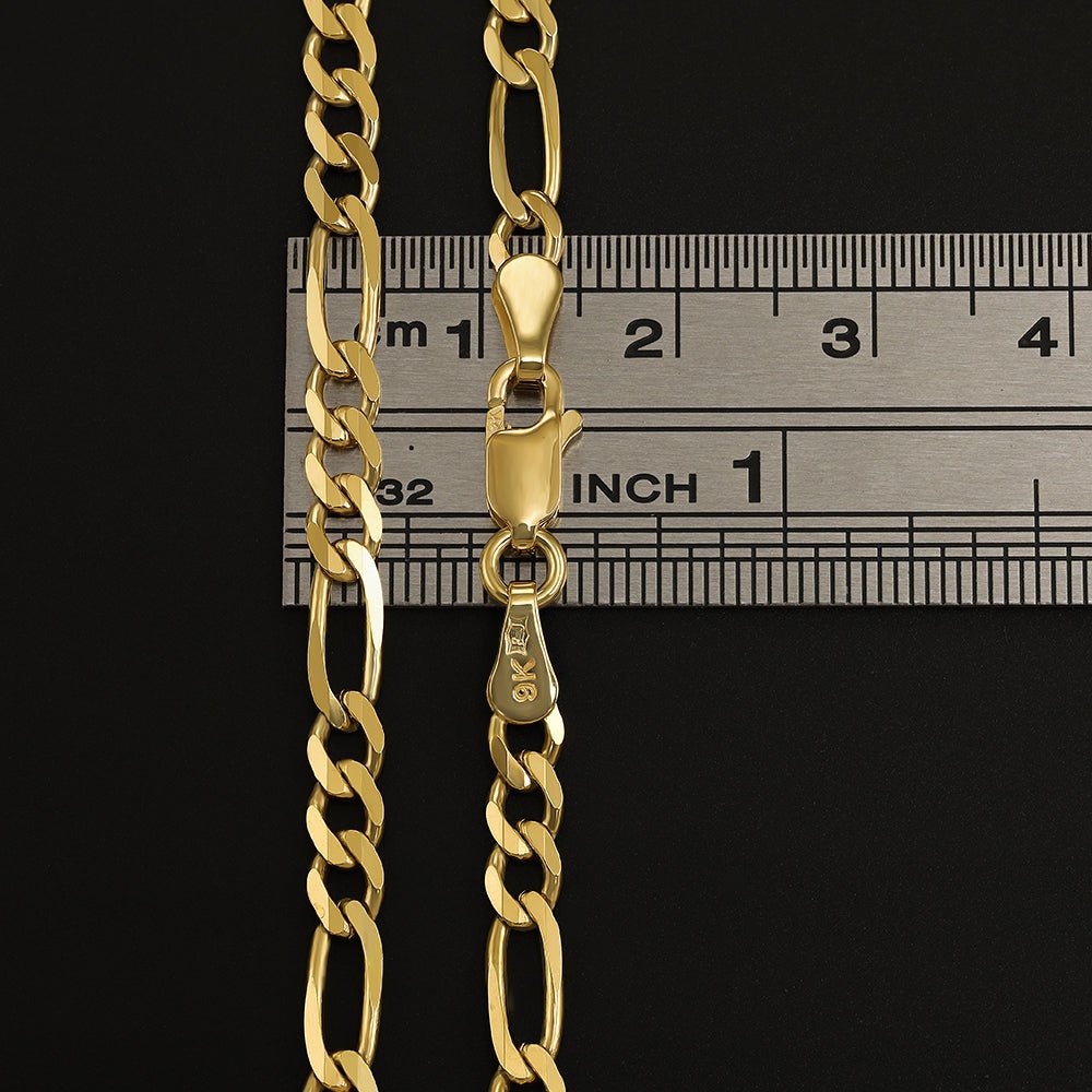 9ct Solid Yellow Gold Figaro Chain 4mm CNM00781