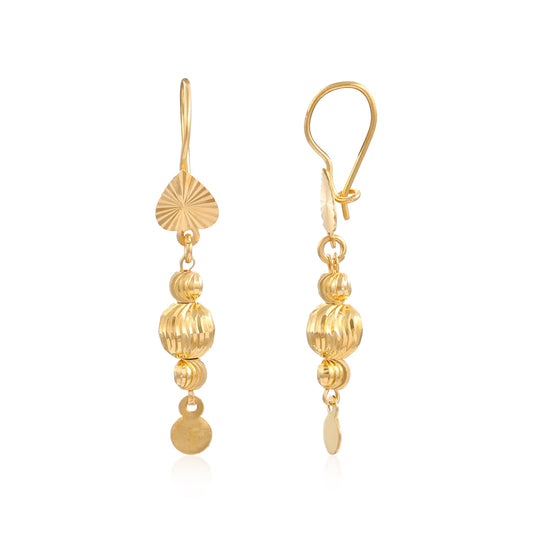 22ct yellow gold drop earrings 09000702