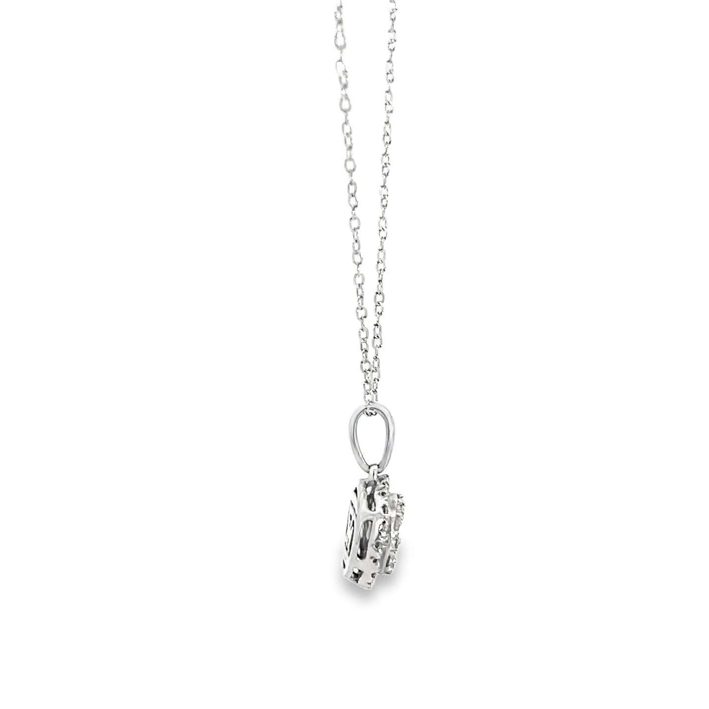 9ct white gold pre-loved chain with pendant 02026840