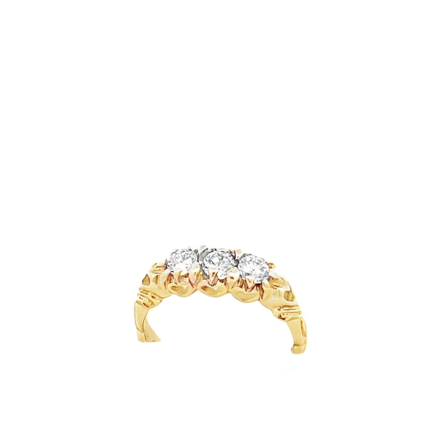 9ct yellow gold ring with stones 08001143