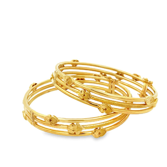 22ct yellow gold second-hand bangle set FCA03027324-1