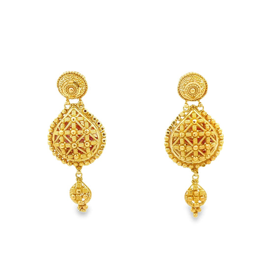 New 22ct yellow gold earrings 02017677