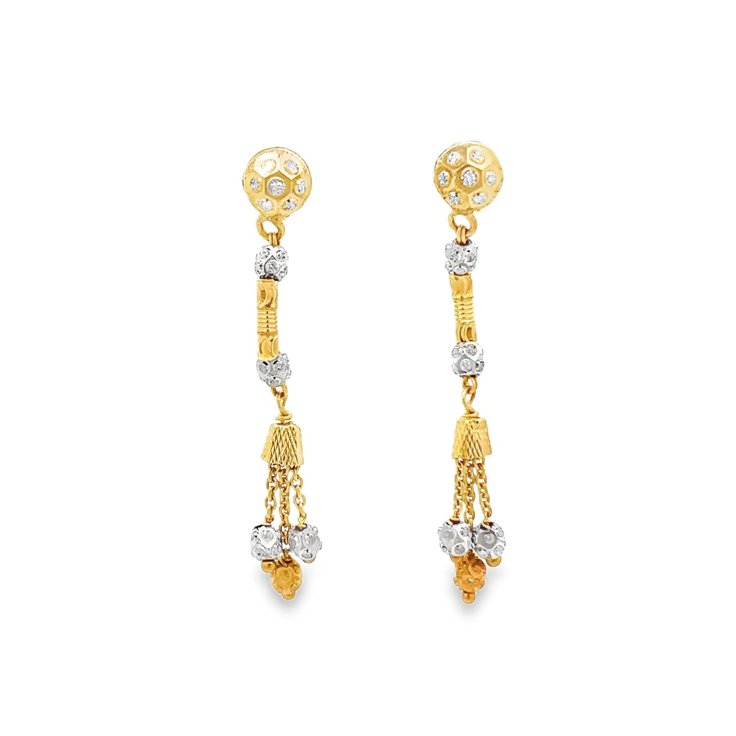 22ct yellow gold drop earrings FCA06011637-1