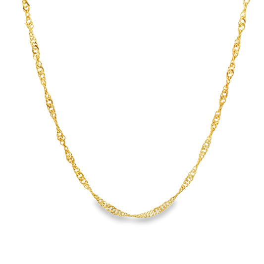 New 22ct yellow gold twisted chain 02022776