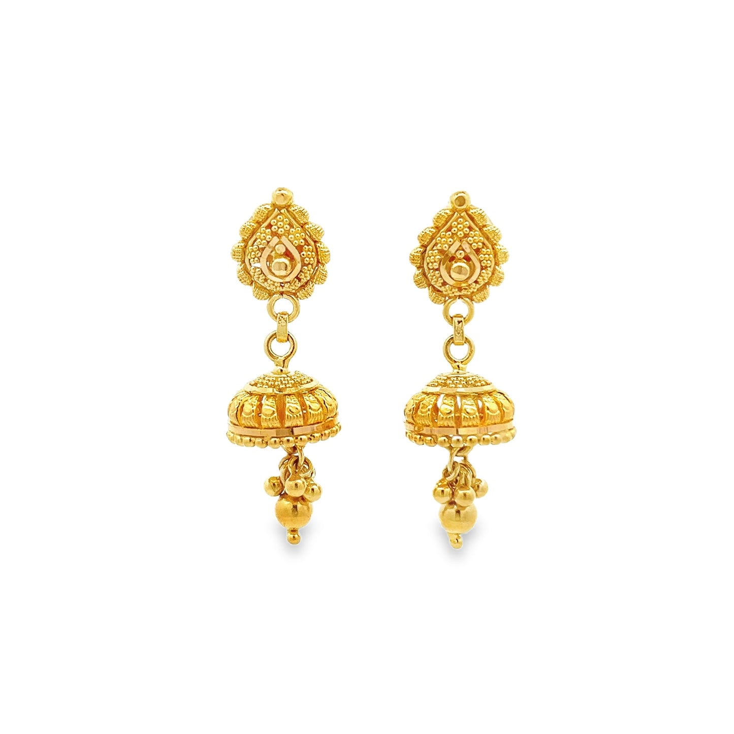 New 22ct yellow gold drop earrings BF823-ER9