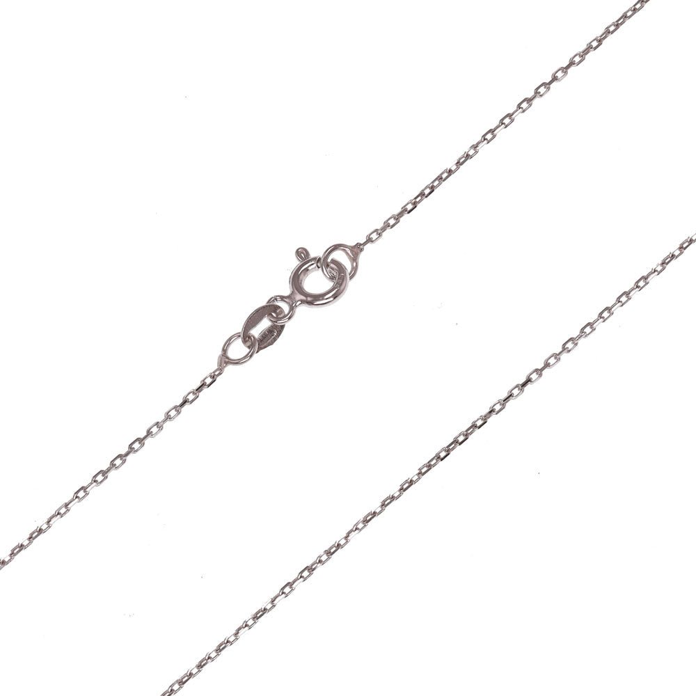 14ct Solid White Gold Diamond Cut Belcher Chain -0.9mm CN10057-14W