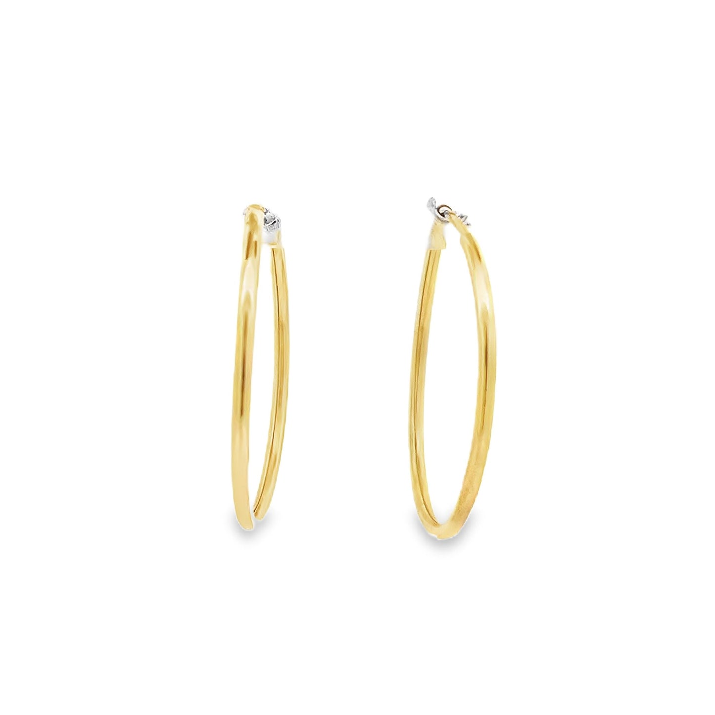 New 14ct yellow gold hoop earrings 02021251