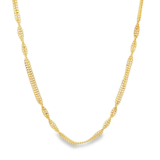 New 22ct yellow gold twisted chain 02022784