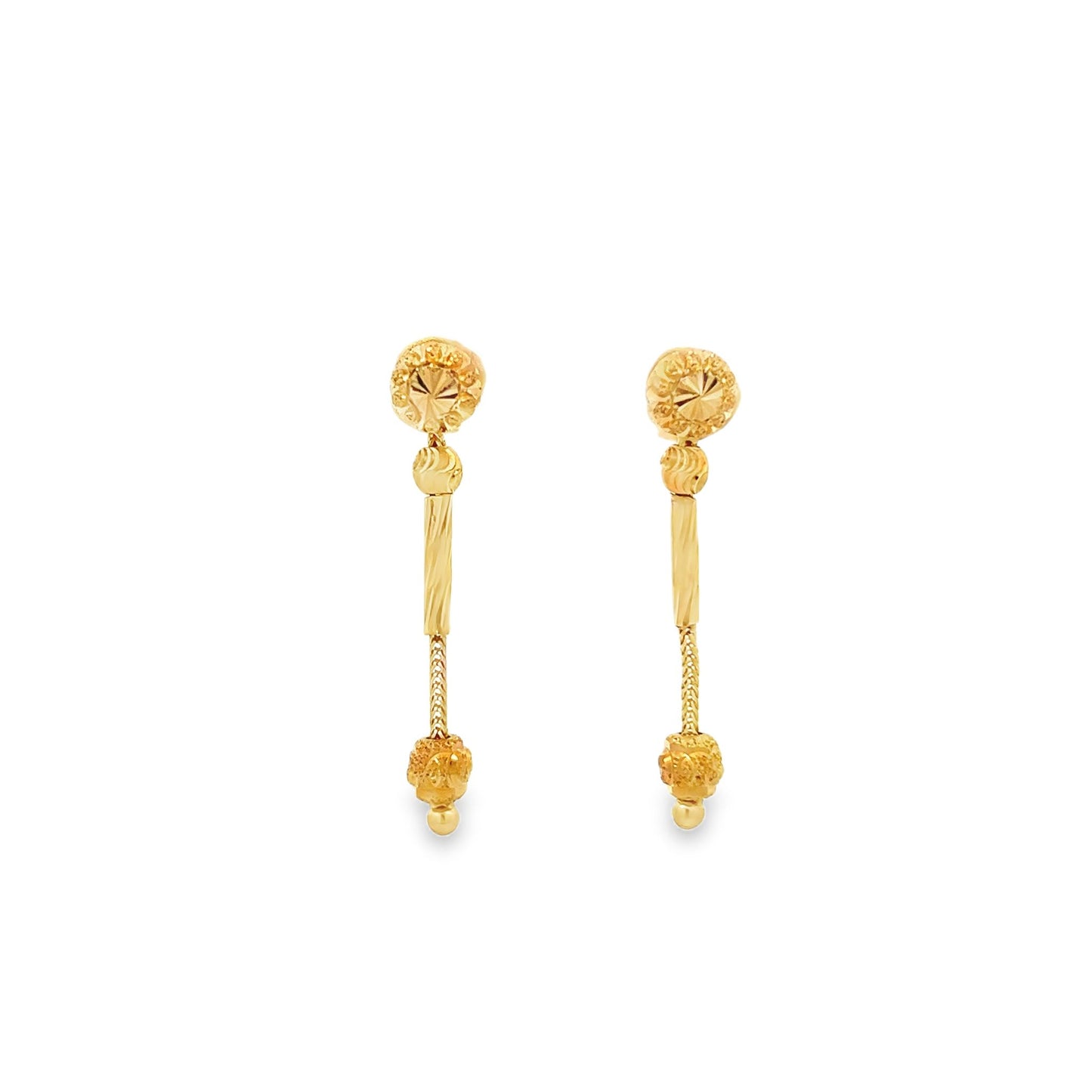 22ct yellow gold pre-owned drop earrings FCA03028901-8