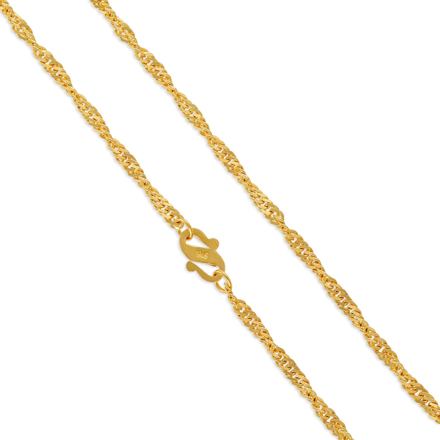 22ct yellow gold twist chain 05001650