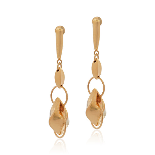 18ct yellow gold drop earrings 08001508