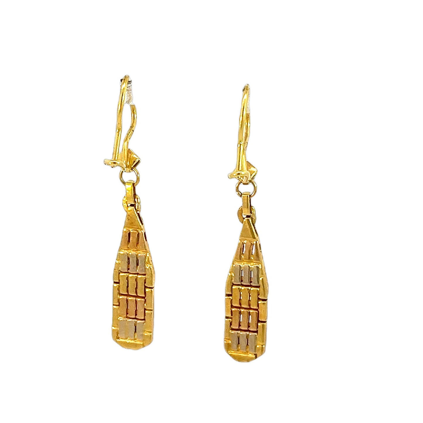 18ct yellow gold drop earrings 08000818