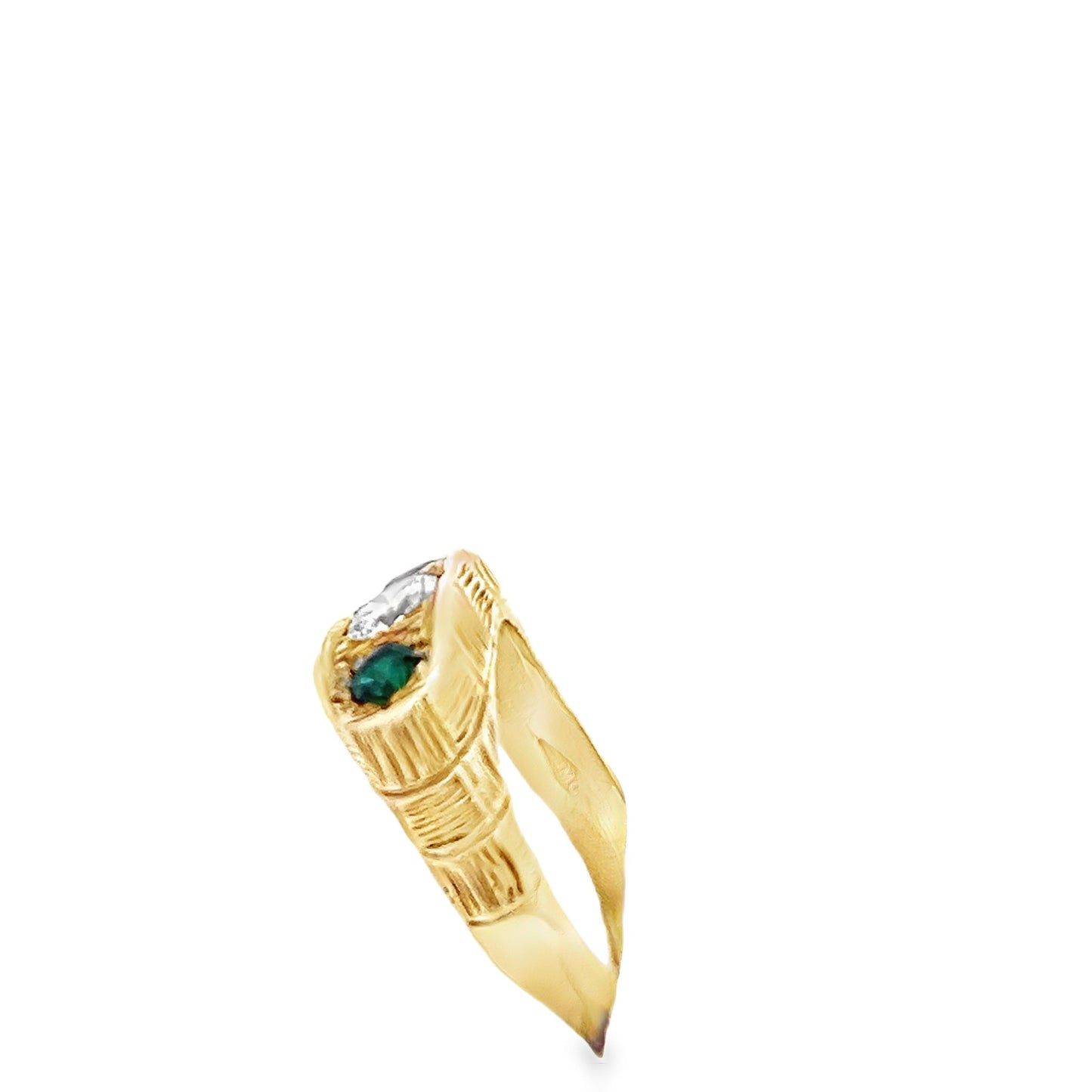 9ct yellow gold ring with stones 08000148