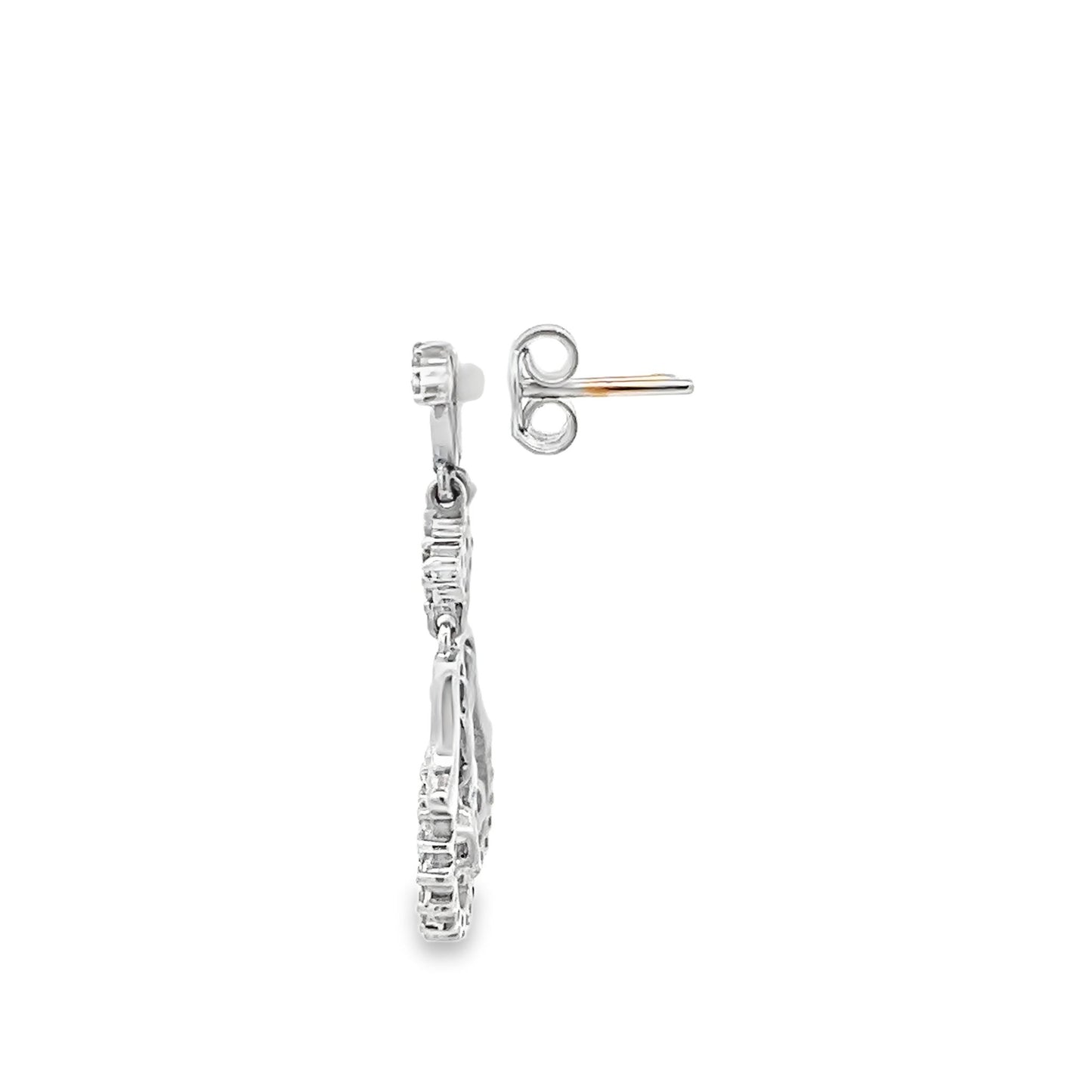 18ct white gold drop earrings 02029345