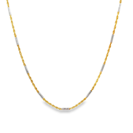 New 22ct multicolour gold chain 02022681