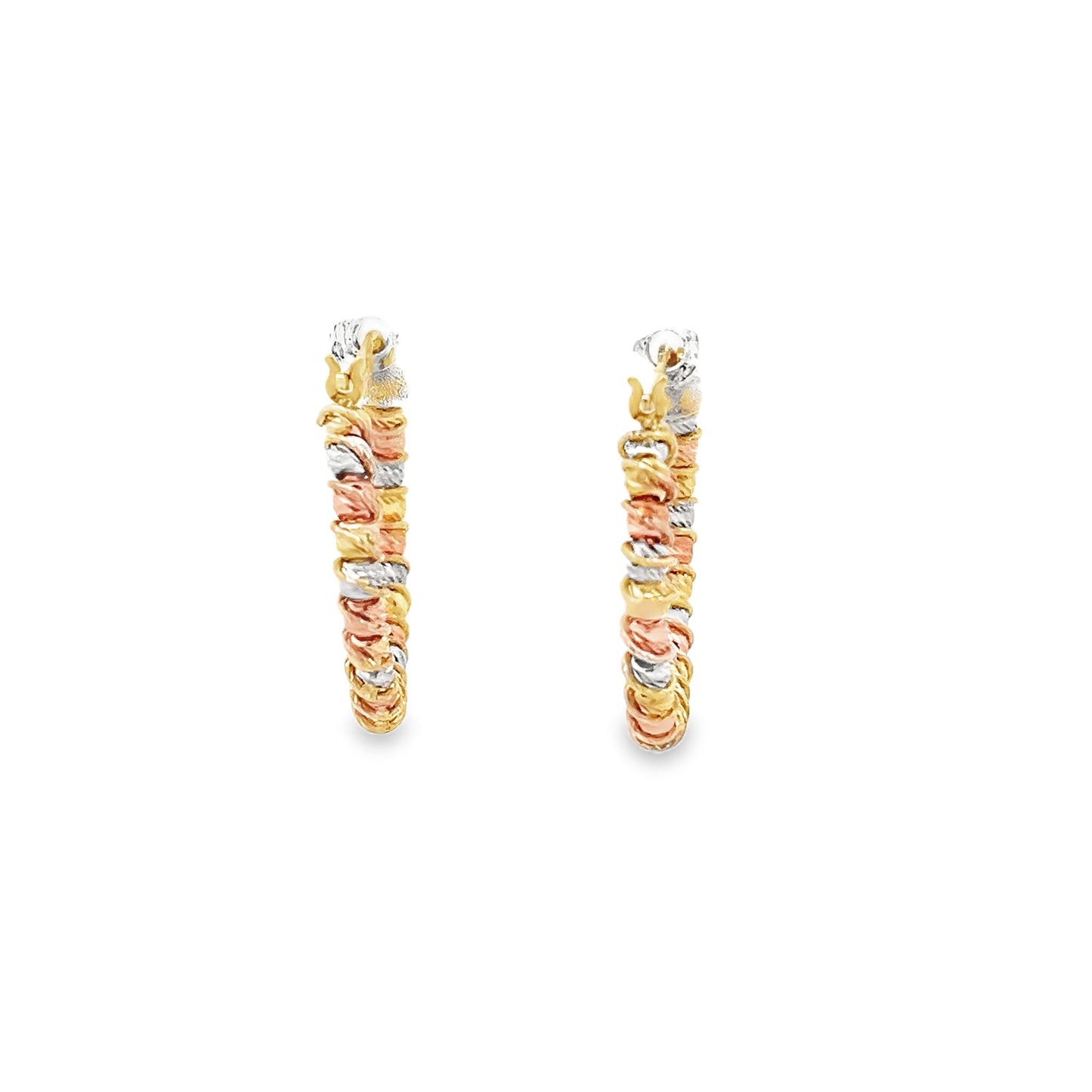 New 14ct multicolour hoop earrings 02021383