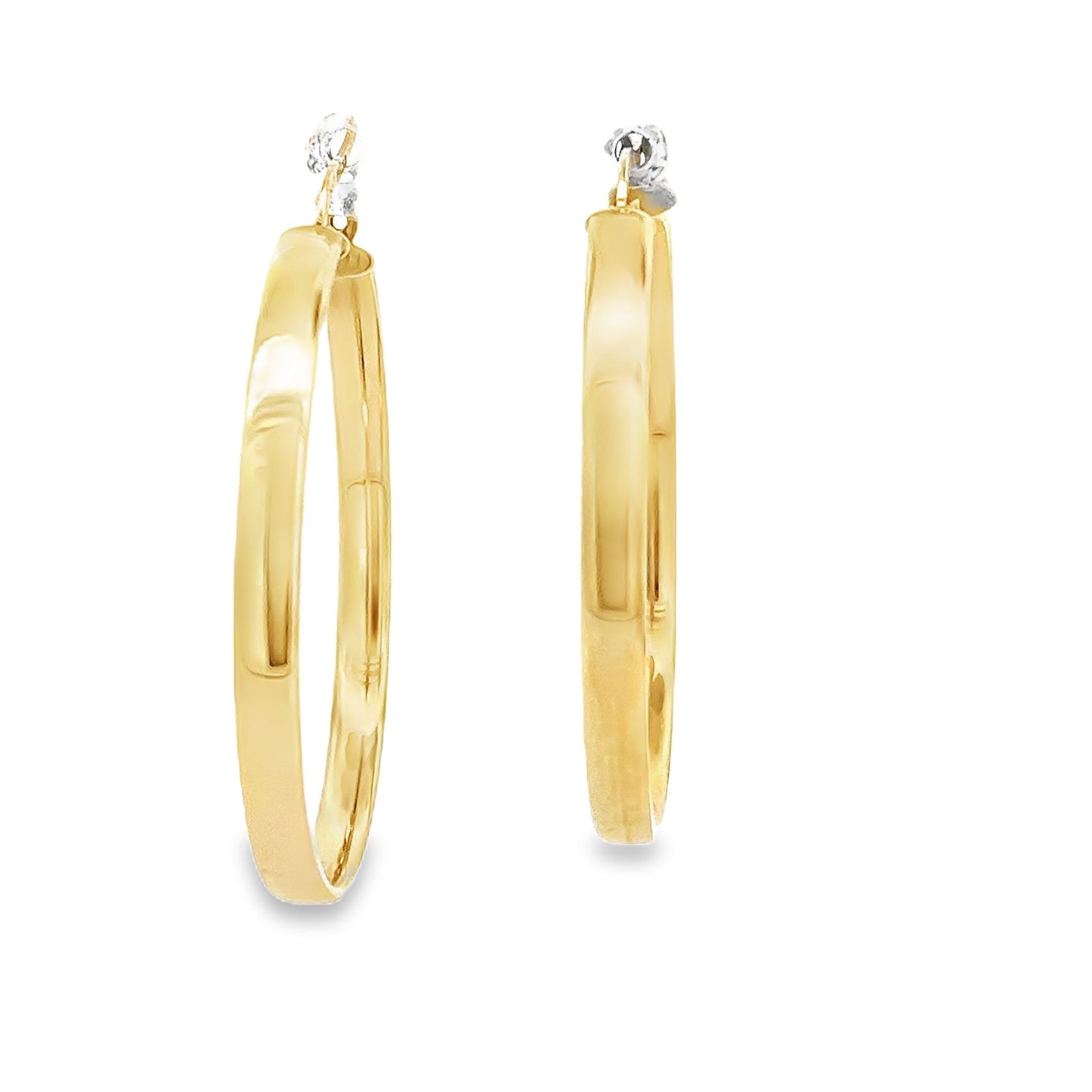 New 14ct yellow gold hoop earrings 02021247