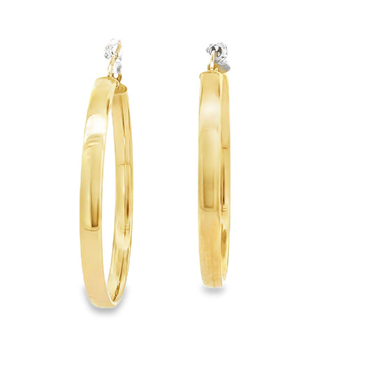 New 14ct yellow gold hoop earrings 02021247