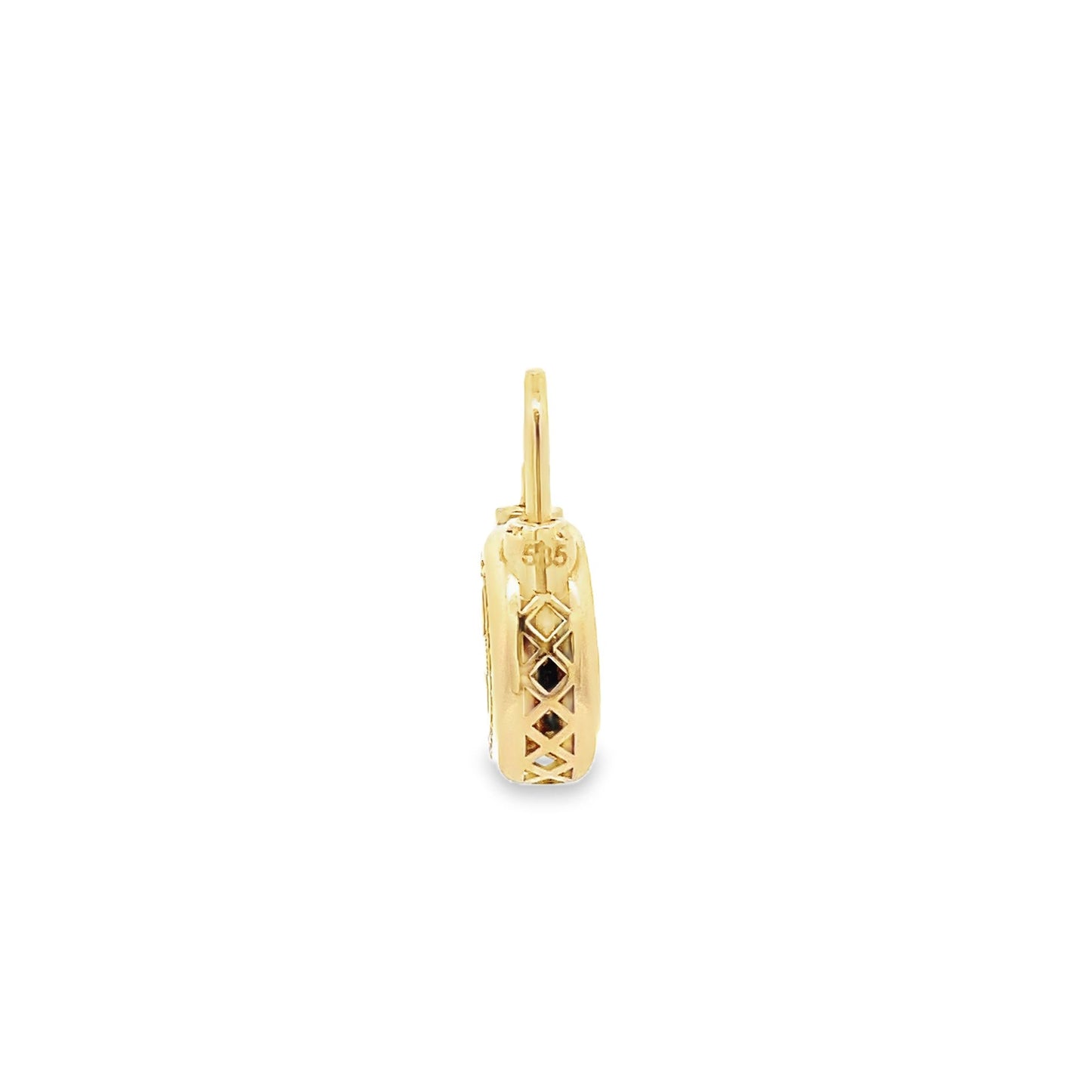 New 14ct yellow gold lock pendant 02021592